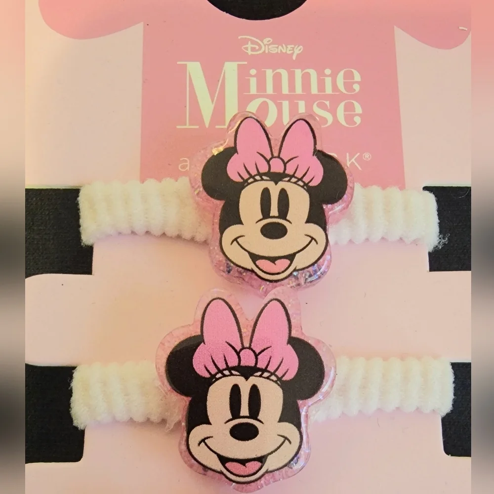 NWT! Disney 6 pack Minnie Mouse Ponytail Holders toddler little girl scrunchie - Picture 2 of 5